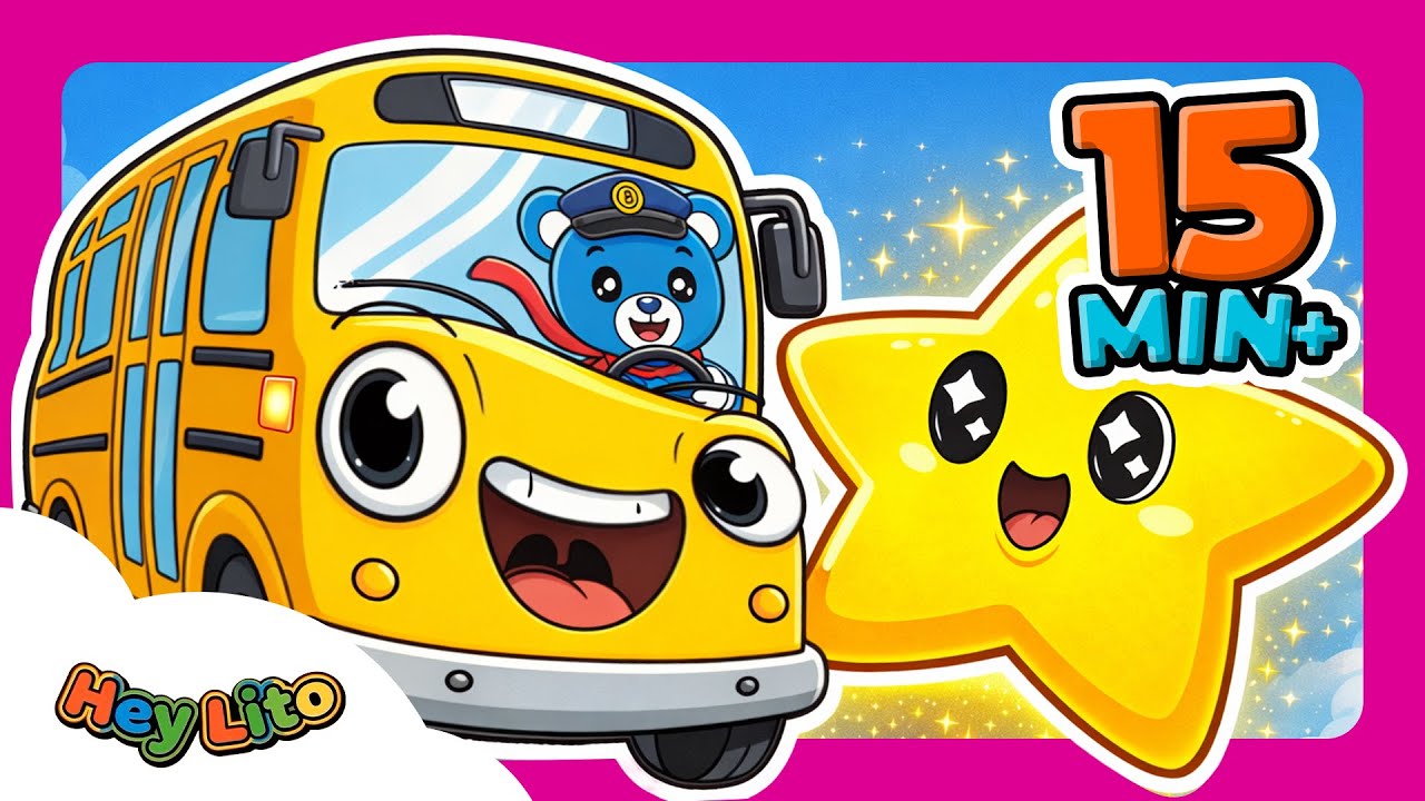 Desenho Infantil: A Roda do Ônibus e Brilha Brilha Estrelinha | 15 Minutos de Diversão