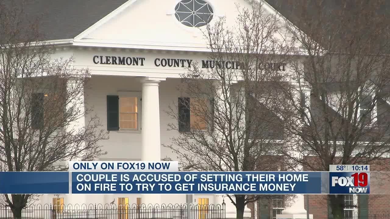 Clermont County couple accused of intentionally setting their home on fire