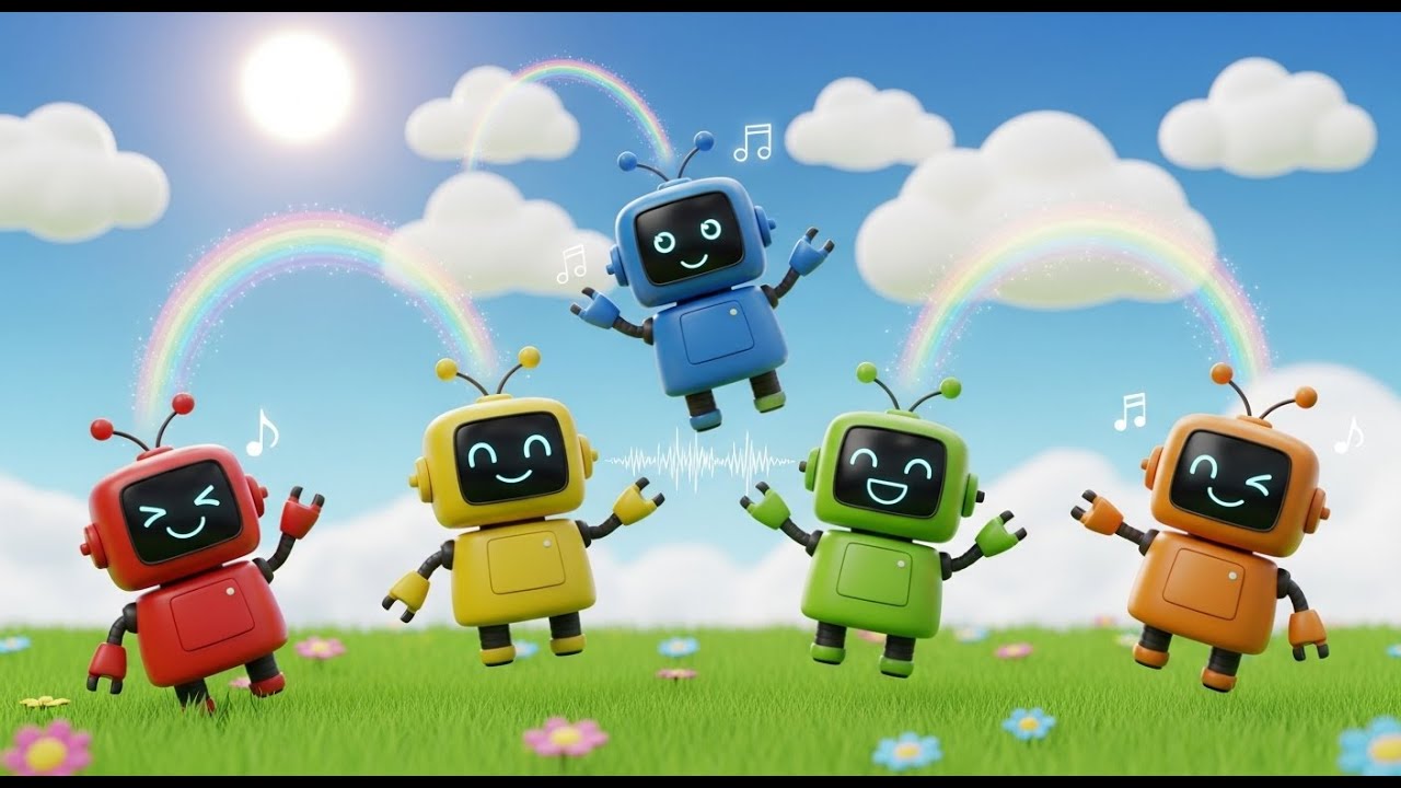 Five Little Toy Robots Beep Beep Beep | Robot Dance & Counting Song for Kids