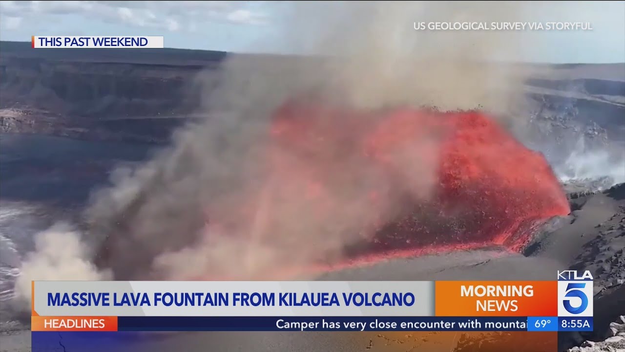 Thousand-foot lava fountain erupts from Hawaii volcano