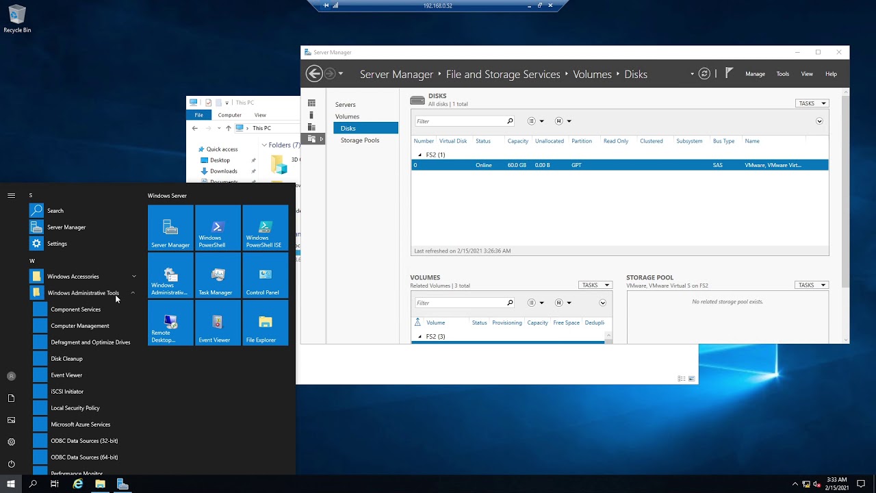 Setup and use iSCSi for Windows server