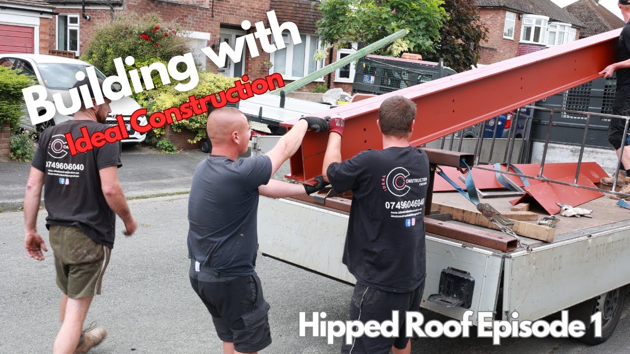 Building- building a hipped roof on a new extension. ep1