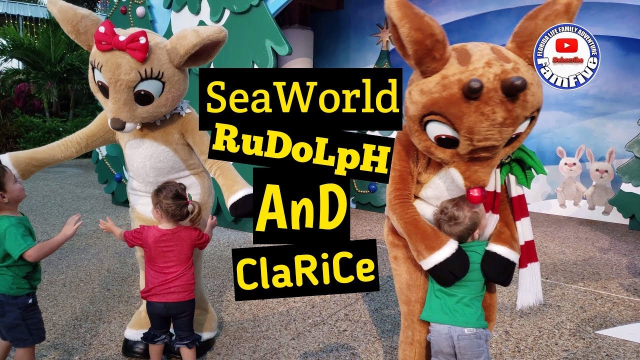 SeaWorld ChristmasTown  meet and greet with Rudolph and Friends