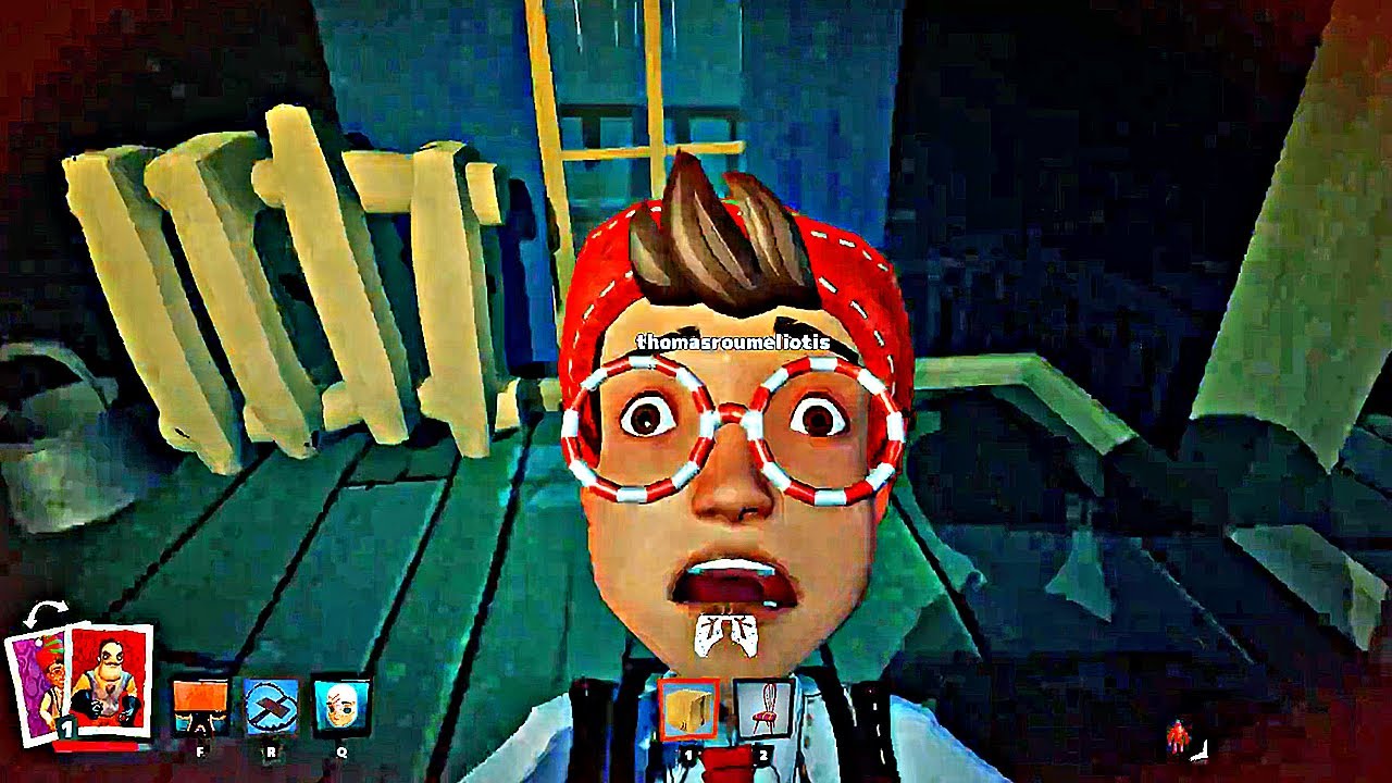 SECRET NEIGHBOR - The Scary Neighbor Wins on Hello Neighbor Alpha 2 Map