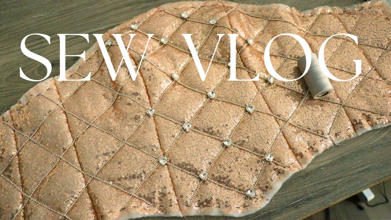 Rhinestoning My Sequin Quilted Corset Bodice | Part 2