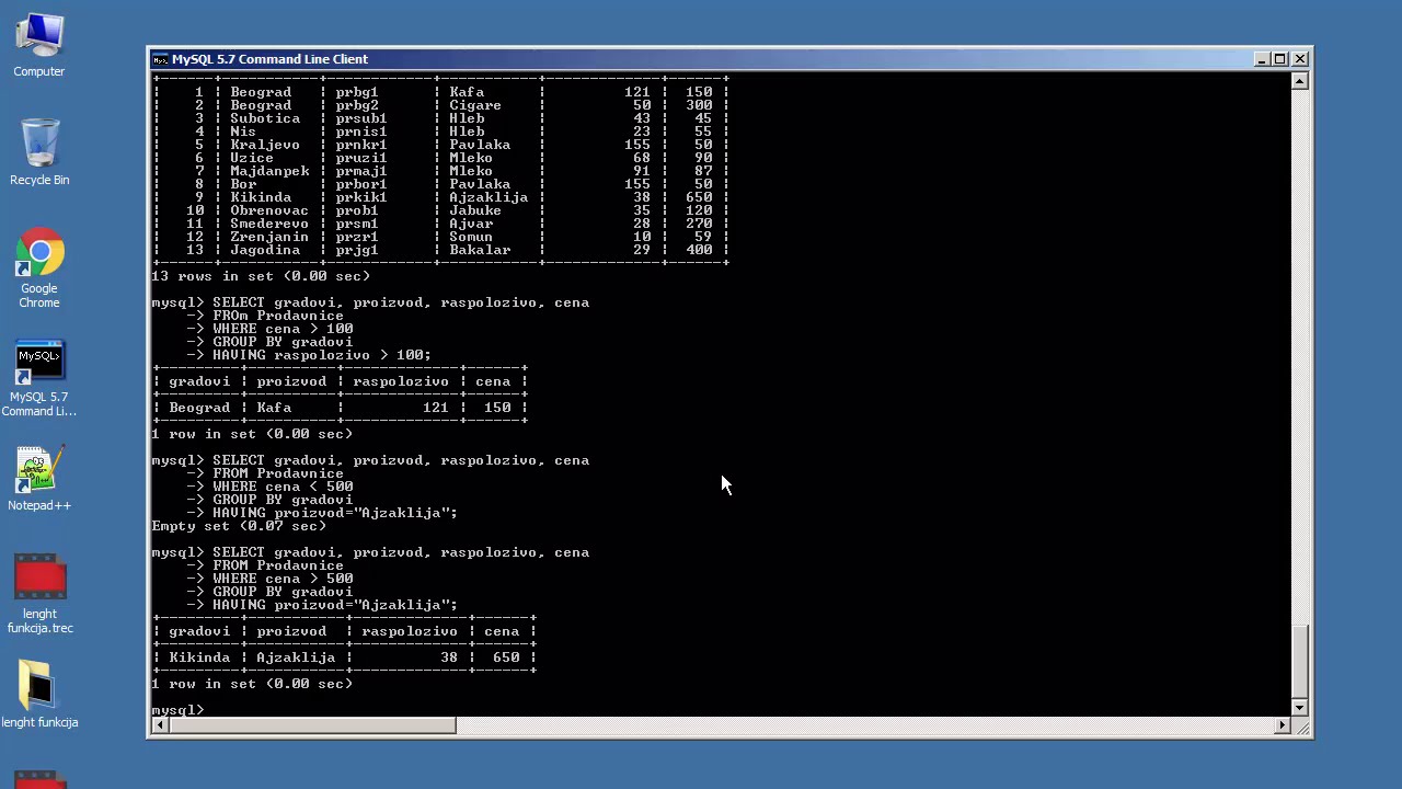 MySQL Tutorijali za Početnike - 40 - Having Tutorial