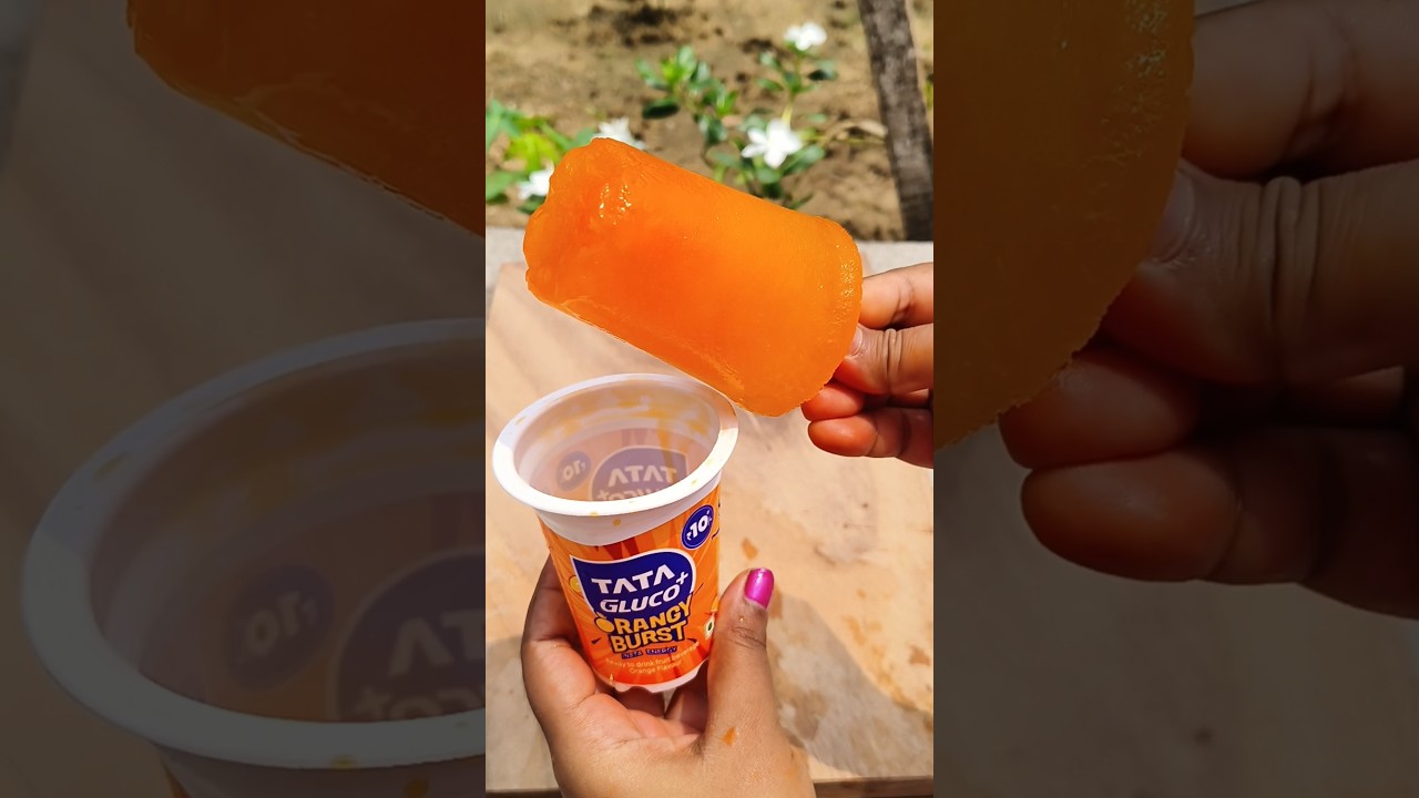 Tata gluco rangy burst Orange flavour #icecream #food #popsicle