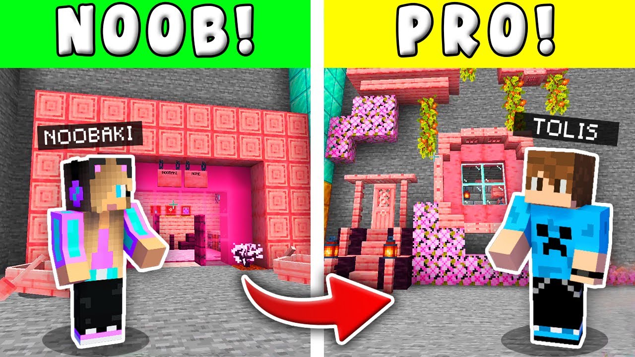 NOOB VS PRO ! Ποιός θα χτίσει το καλύτερο σπίτι μέσα στο βουνό στο Minecraft