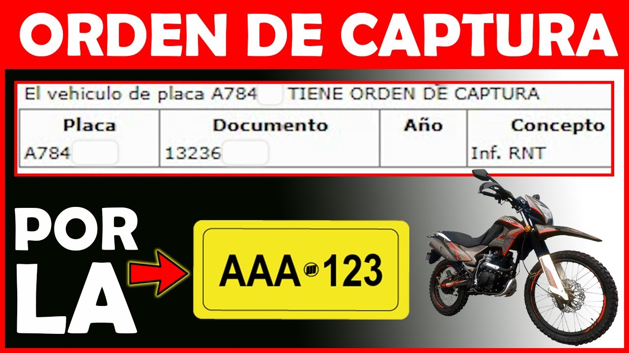 C&Oacute;MO saber si una MOTO tiene ORDEN DE CAPTURA por la PLACA | M&eacute;todo r&aacute;pido y GRATUITO [100% online]
