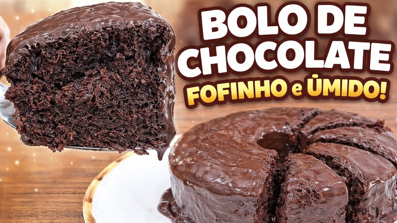 O Melhor BOLO DE CHOCOLATE, FOFINHO, UMIDO QUE VOCÊ VAI FAZER!