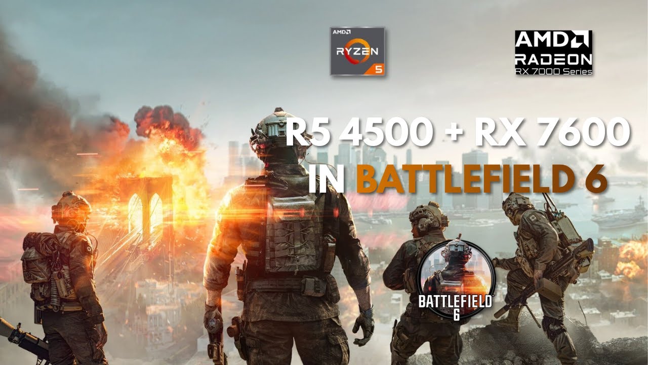 TEST R5 4500 + RX 7600 8GB + 16GB RAM IN BF6