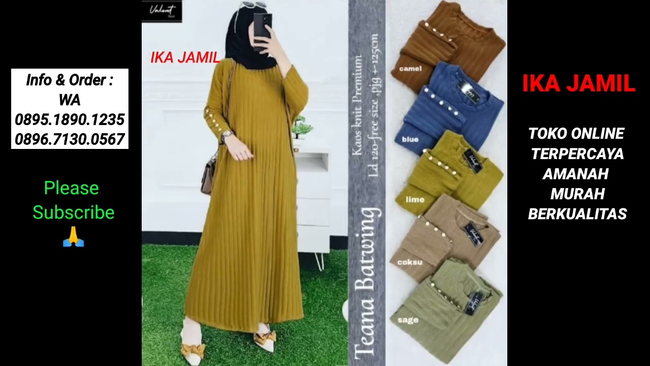 4 Spesial Gamis Cantik Buat Bunda !! Model Baju Gamis Terbaru 2025 Brokat Modern