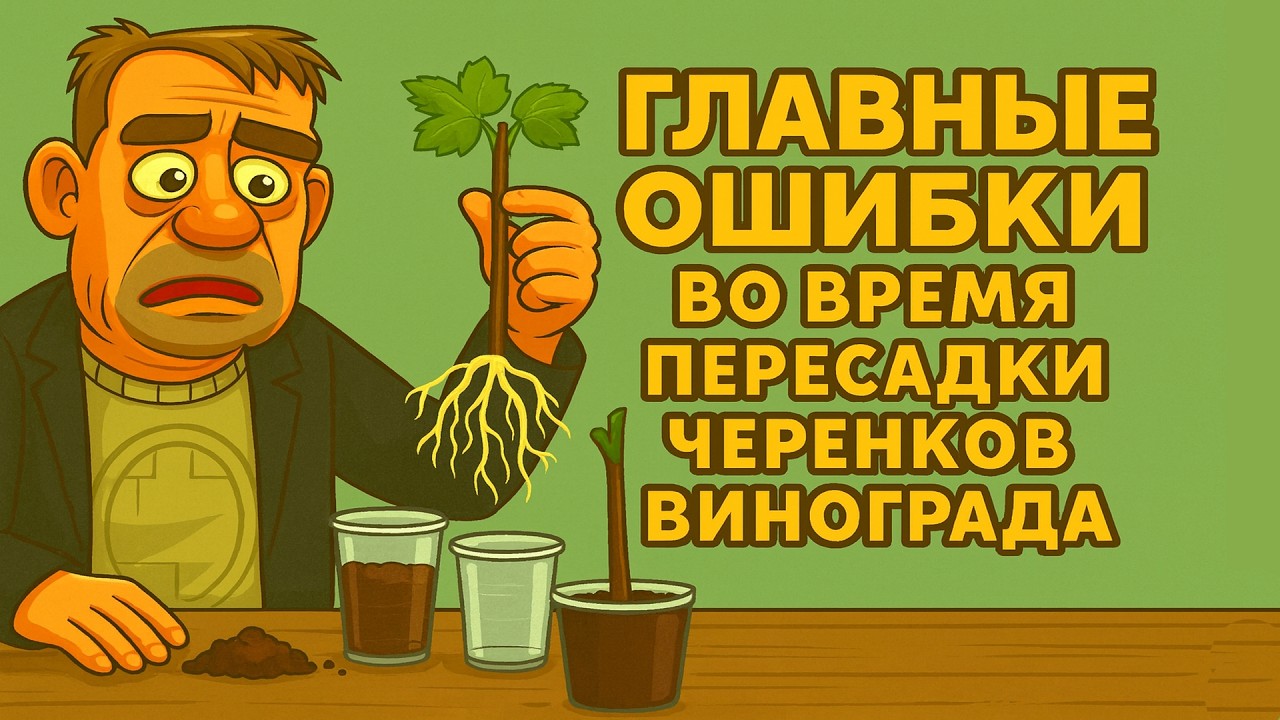 🍇 Главные ошибки при ПЕРЕСАДКЕ УКОРЕНЕННЫХ ЧЕРЕНКОВ винограда в грунт, которые приводят их к ГИБЕЛИ!