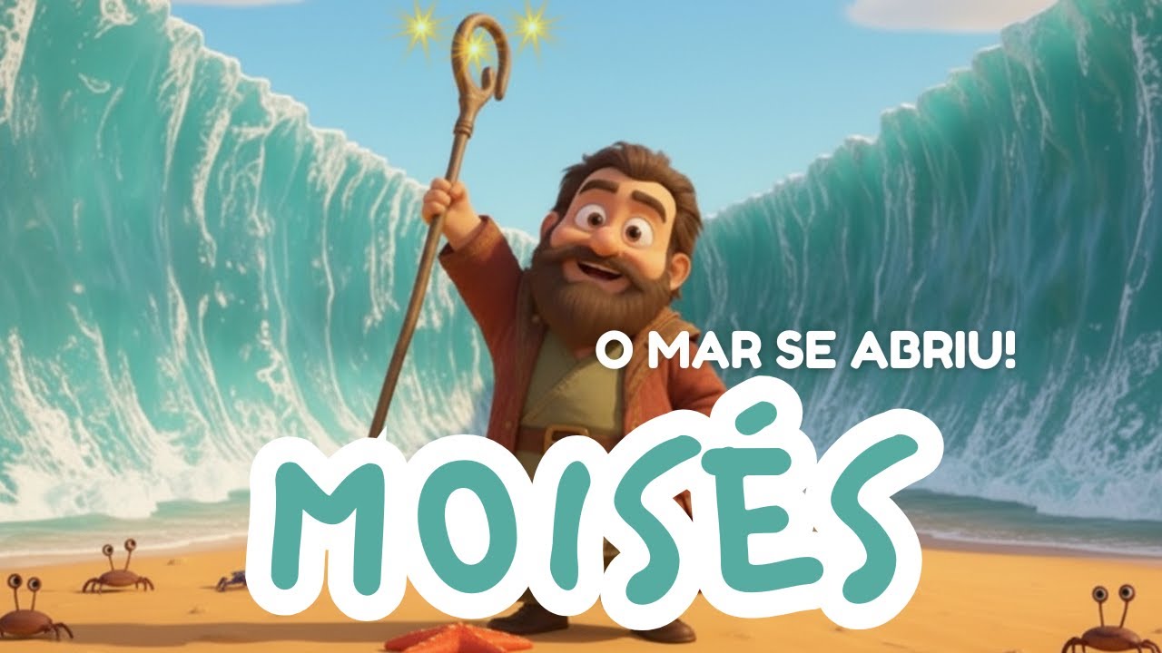 Moisés orou e o mar abriu! 🌊✨ | Milagre de Deus para crianças | História Bíblica Infantil em Música