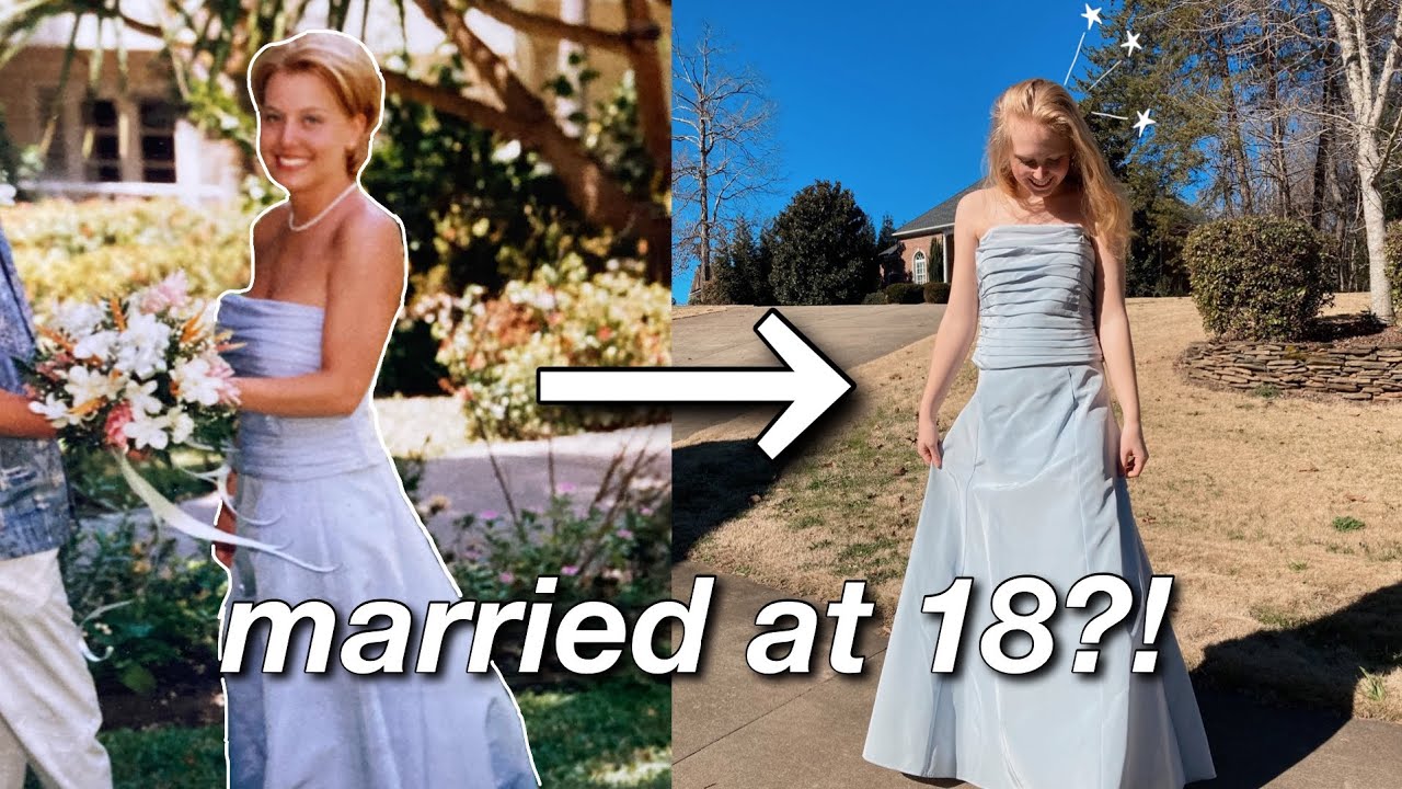 I Tried on my Mom's WEDDING DRESS!