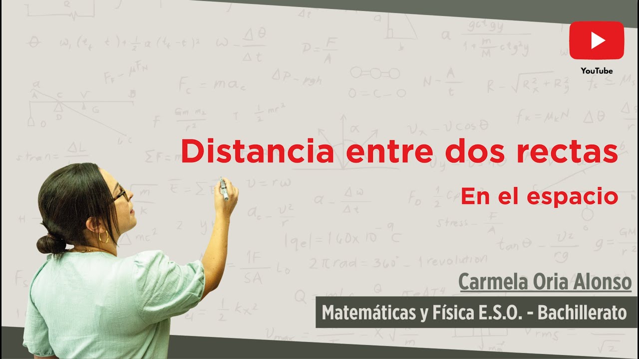 Distancia entre dos rectas paralelas en el espacio: Teoría + Ejemplos