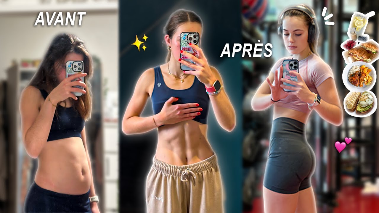 Comment j'ai changé mon PHYSIQUE ? Perte de poids, Routine de sport ,nutrition ,healthy girl