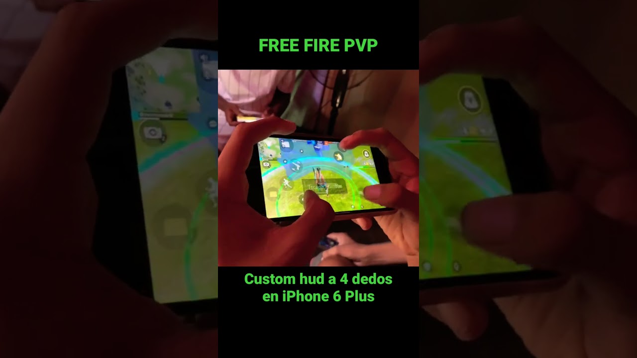 FREE FIRE PVP - CUSTOM HUD A 4 DEDOS EN IPHONE 6  PLUS #freefire #gaming #shorts