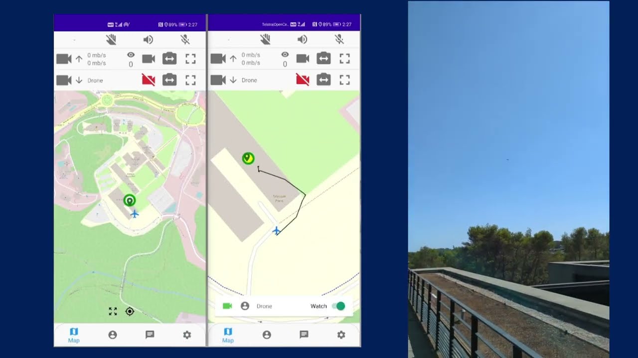 5G!Drones UC2SC1 final trials at EURECOM premises in France