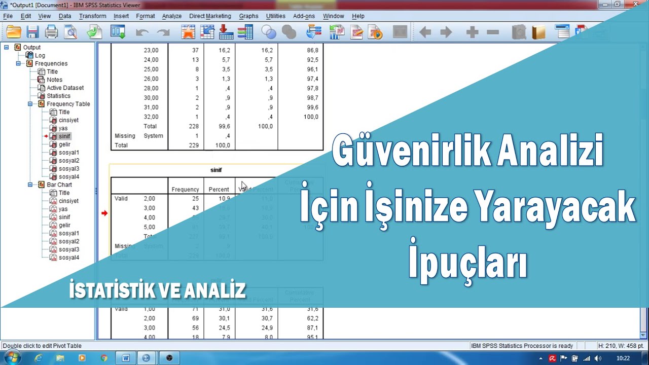 Spss Programı ile Güvenilirlik Analizi Cronbach’s Alpha Uygulaması ve Pratik Bilgiler