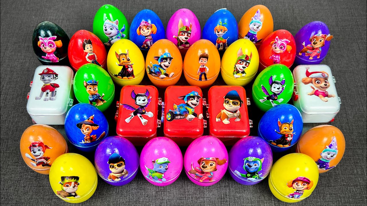 What’s Inside the Paw Patrol Egg Slime? | Ryder, Chase, Skye ASMR Satisfying Unboxing!