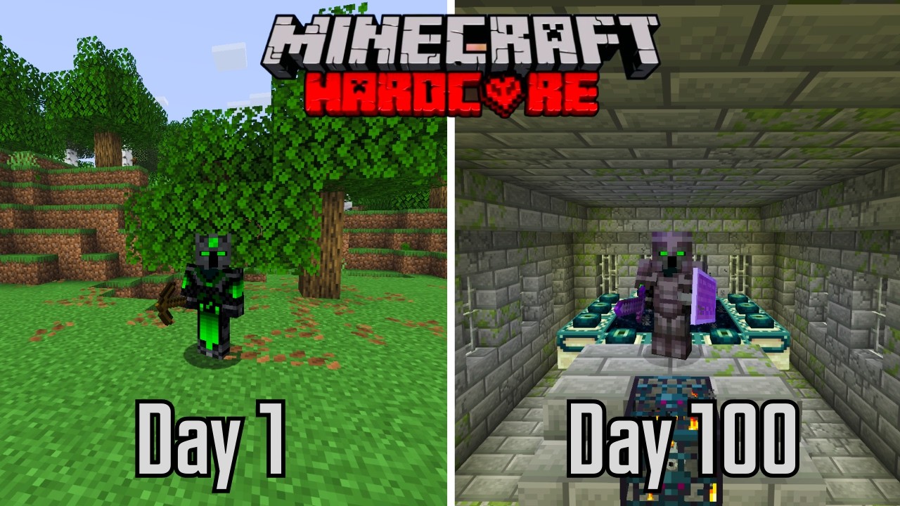 I Survived 100 Days In Minecraft HARDCORE with No Totems... 🔴 LIVE