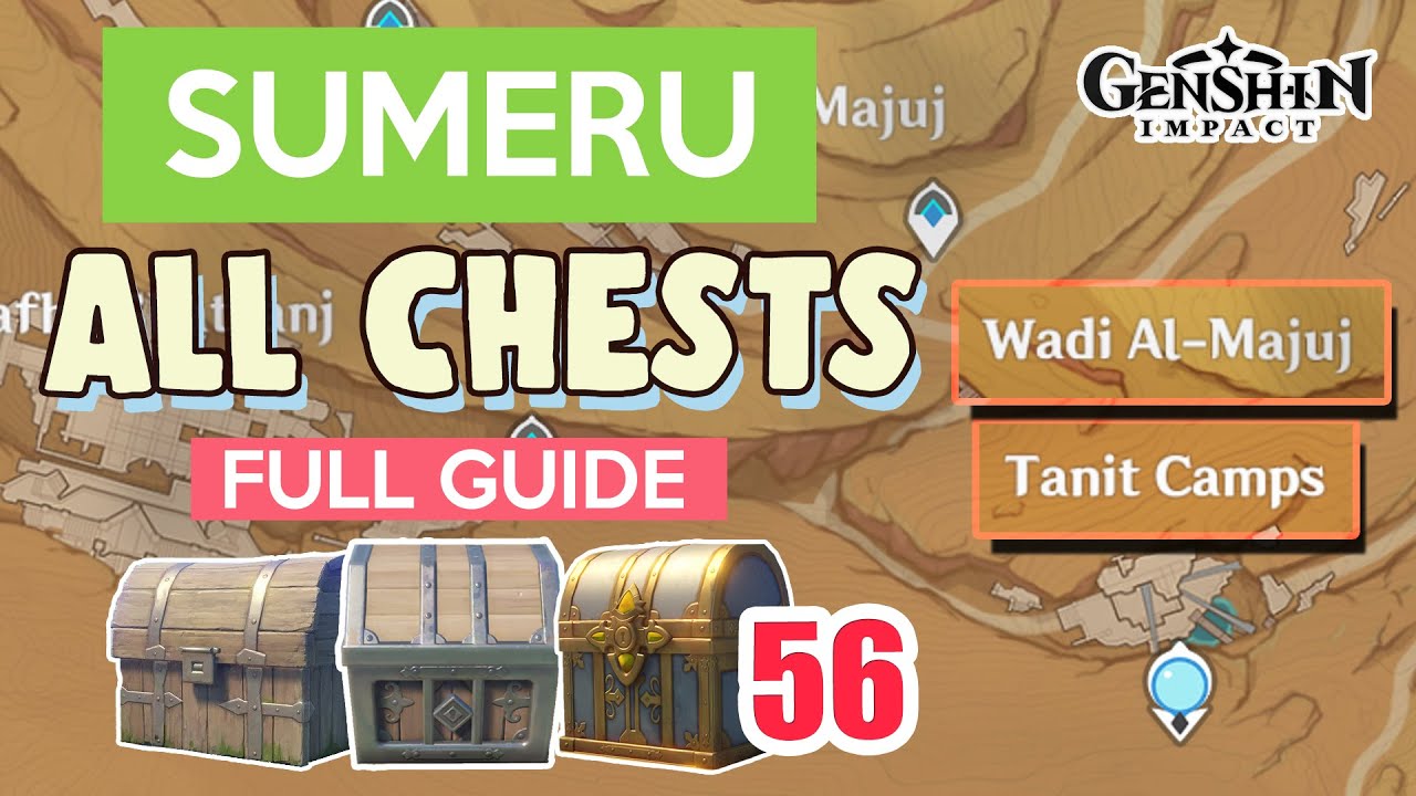 ALL CHESTS IN HADRAMAVETH DESERT | Wadi Al-Majuj & Tanit Camps | COMPLETE GUIDE #6【Genshin Impact】