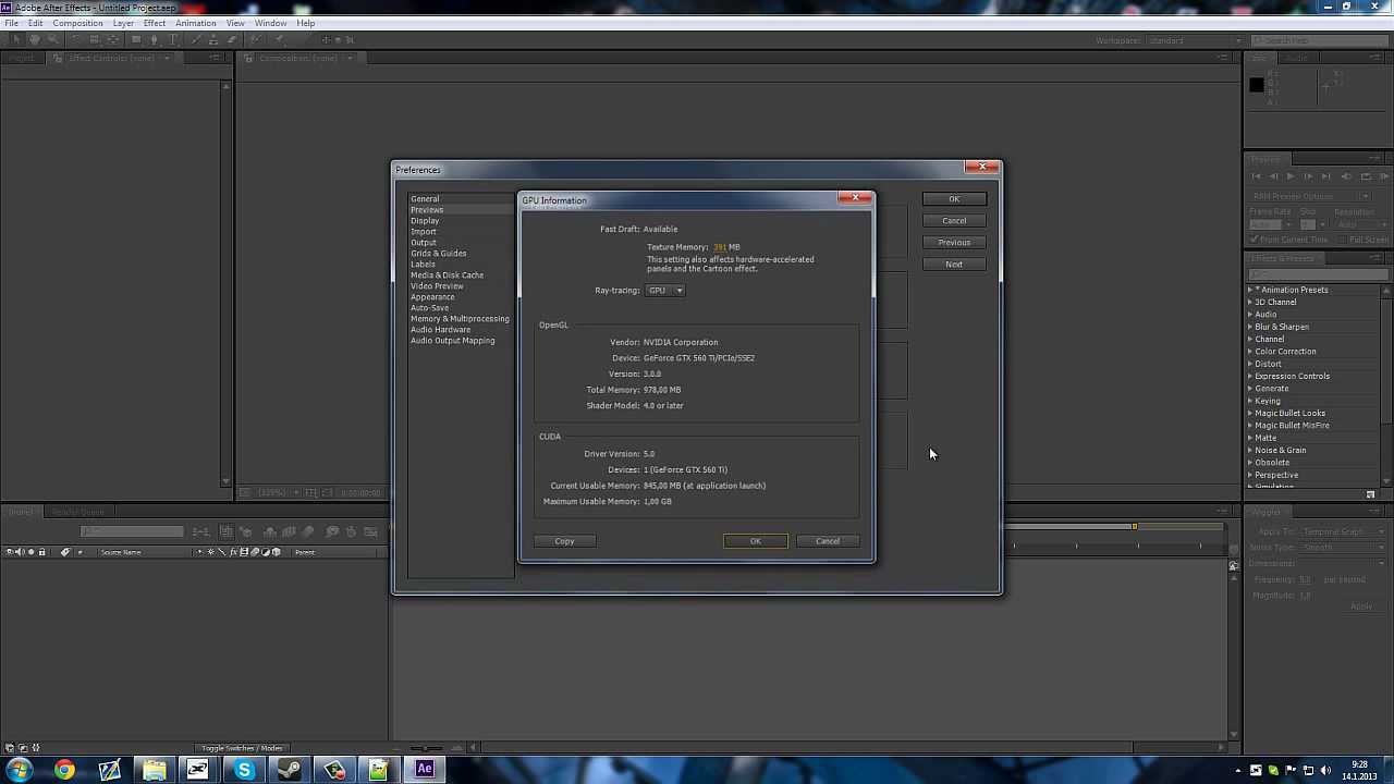 [Tutorial] Enable CUDA on After Effects/Premiere CS6