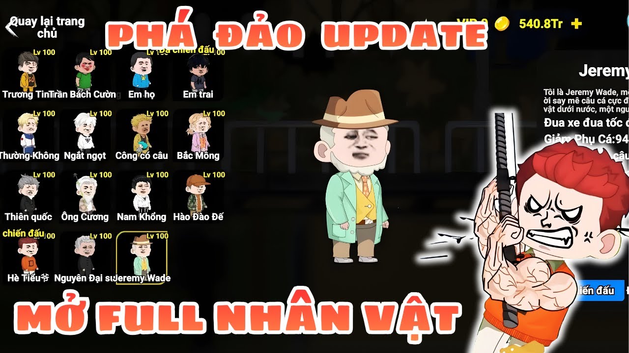 PHÁ ĐẢO UPDATE & MỞ KHÓA FULL NHÂN VẬT MỚI TRONG GAME CÂU CÁ VẠN CÂN
