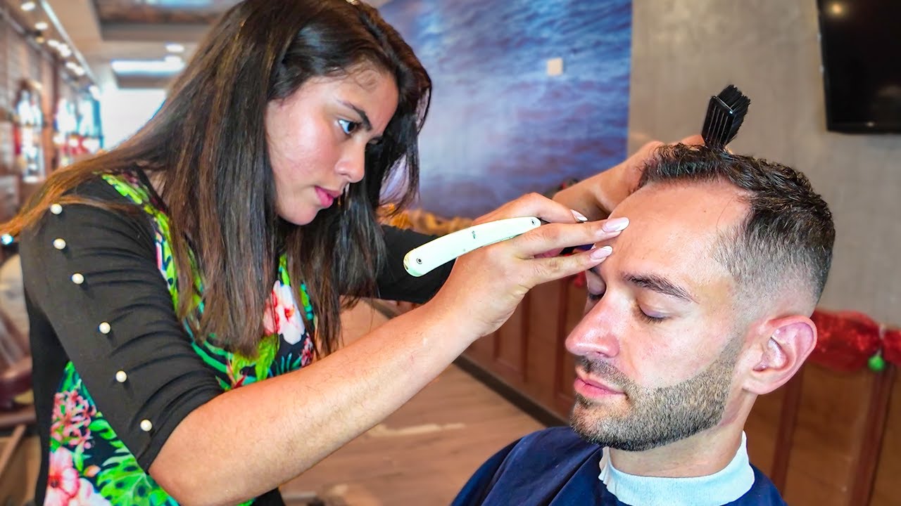 Barber Angelica Knows Her Job Inside Out [Haircut & Shave] – Cartagena 🇨🇴