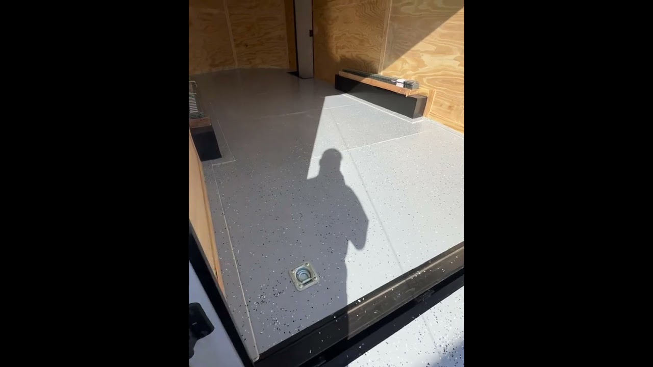 Enclosed Trailer Floor Epoxy: Gorgeous Final Coat Reveal! ✨🚛