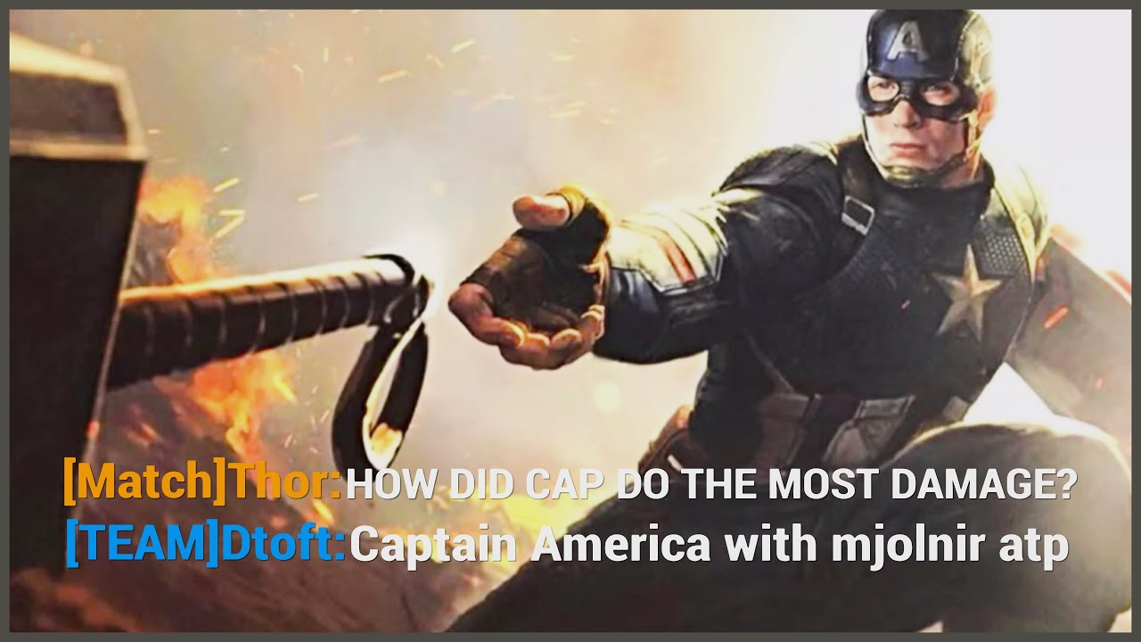 TAKING THORS WORTHINESS OFF MJOLNIR DOING THE MOST DAMAGE AS CAPTAIN AMERICA