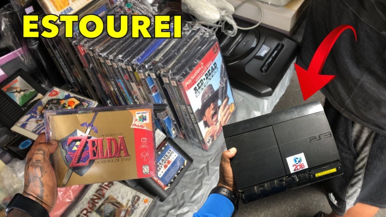 LIMPEI A FEIRA DO ROLO COMPREI DE TUDO PS3 PS2 JOGOS SUPER NINTENDO MEGA XBOX NA CAÇADA GAMER