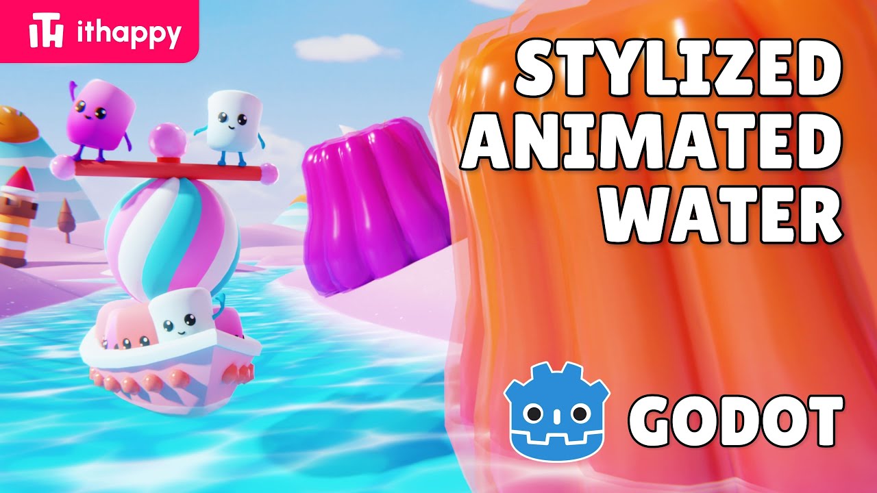 Stylized Animated Water in Godot Tutorial by #ithappy
