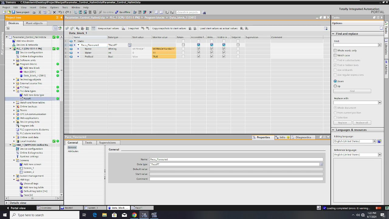 Unified Parameter Set Control-Reçete