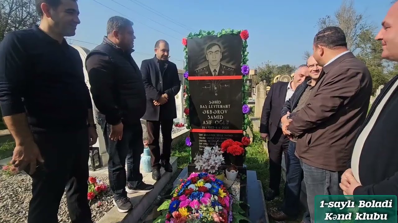 8 noyabr tarixində şəhid Baş Leytenant Samid Əkbərovun anım günü məzarı ziyarət edildi.