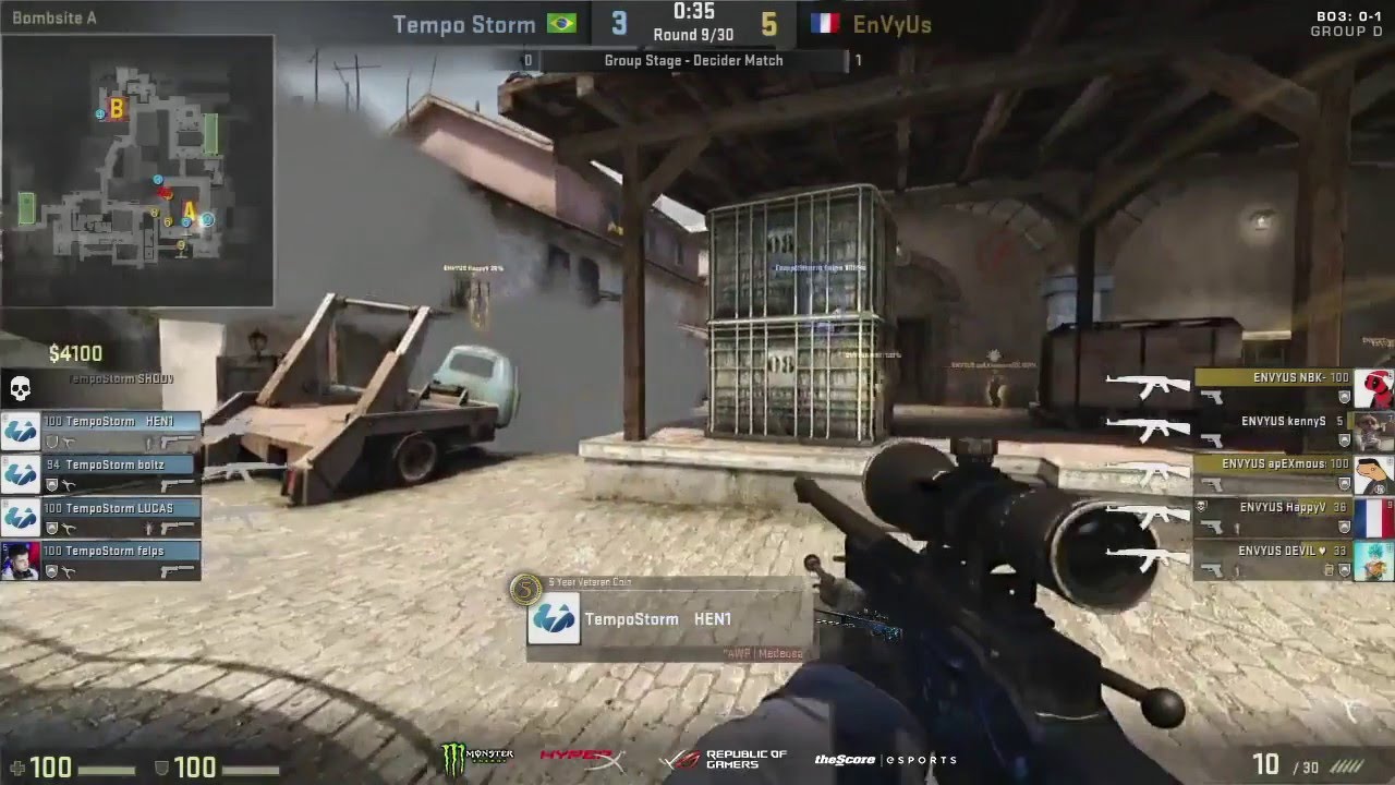 TempoStorm Hen1 Insane 4Kills vs EnVyUs DreamHack Masters Malmo | HD