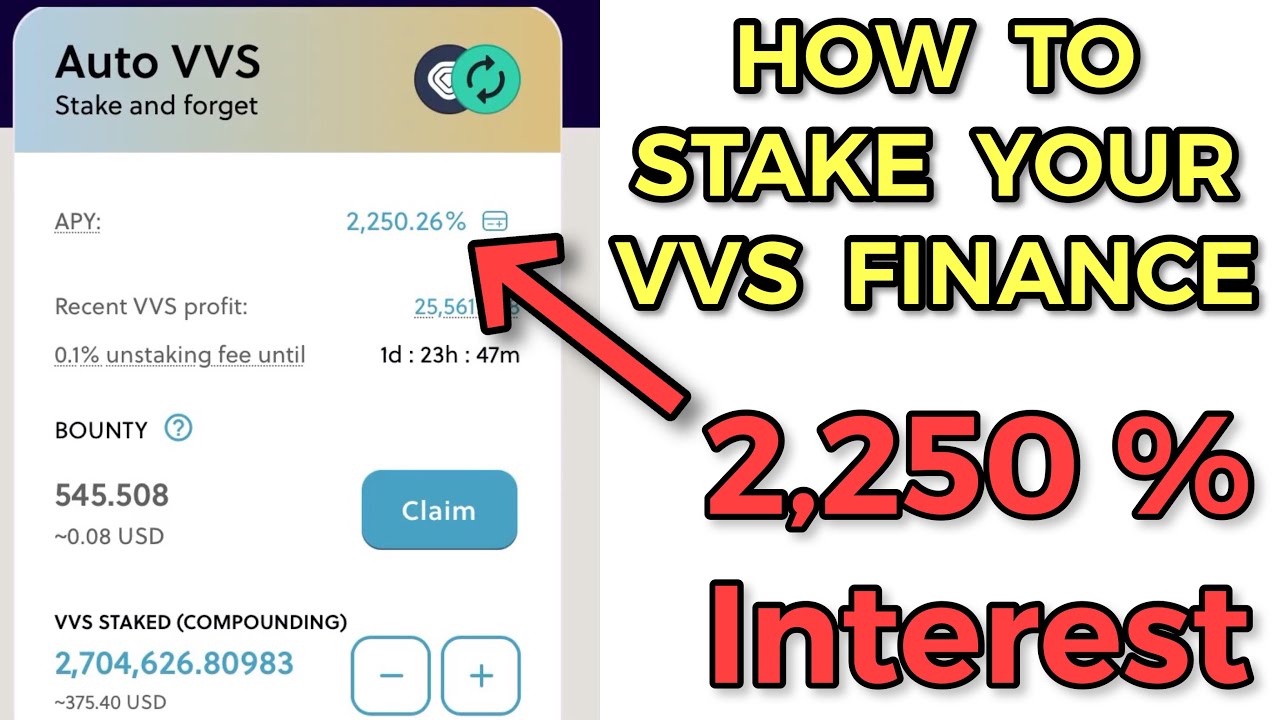 How to Stake VVS Finance for 2,250% interest!! 🚀