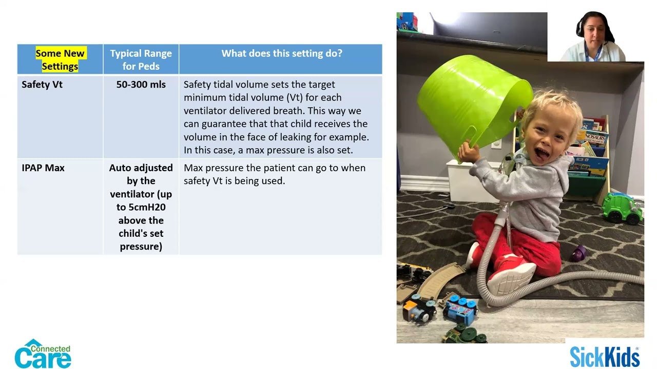 Invasive ventilation with a Paediatric Tracheostomy ResMed Astral Venitalor