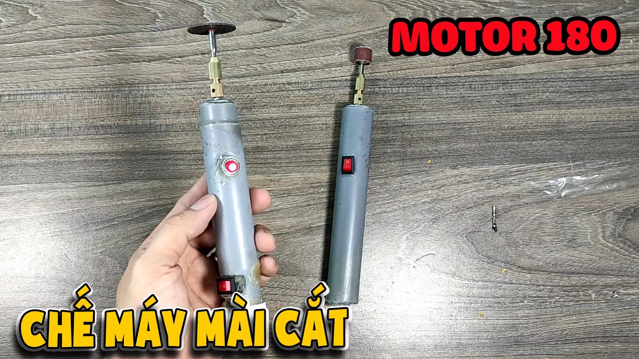 Chế motor 180 làm máy khoan cắt mini siêu mạnh  |Thần Hóng