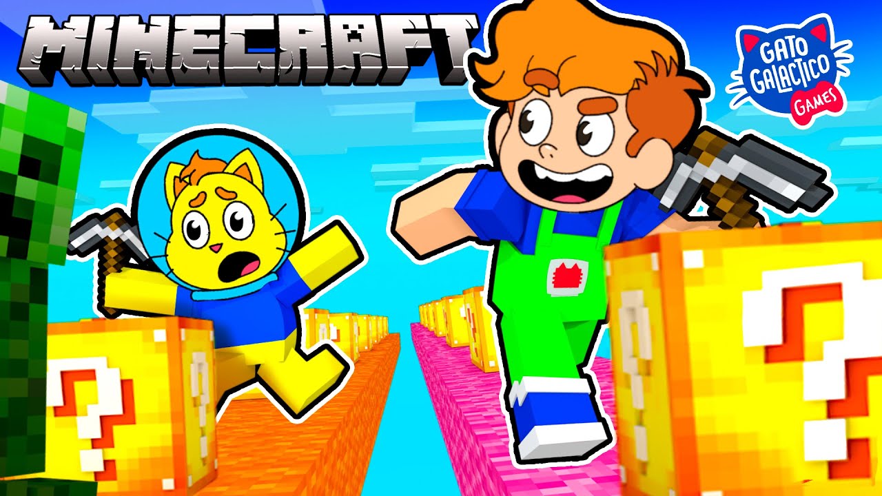 DESCOBRIMOS A CORRIDA DOS LUCKY BLOCKS NO MINECRAFT !!! | Lucky Block Race