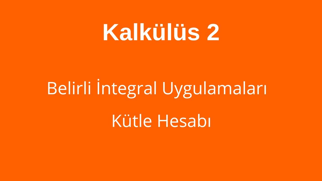 98) Kütle Hesabı