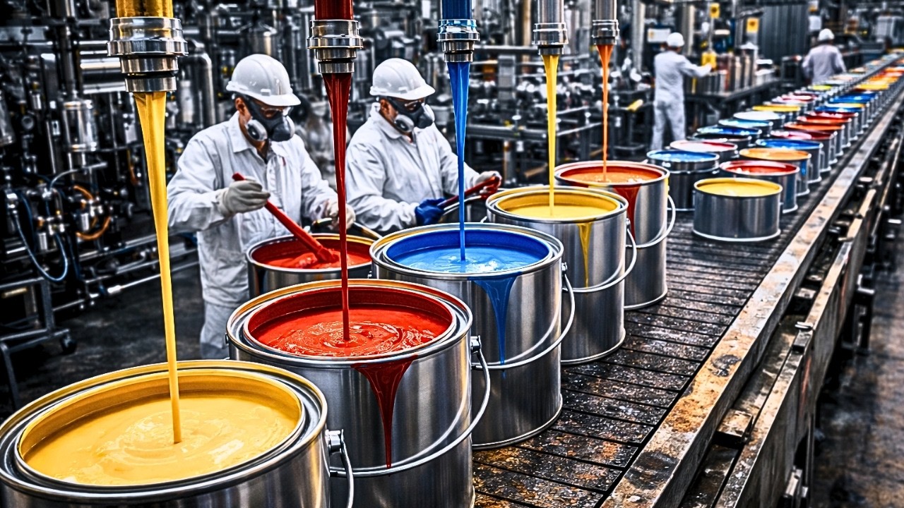 ASÍ se FABRICAN las PINTURAS Industriales: ¿Qué QUÍMICOS llevan que NUNCA se Despintan?