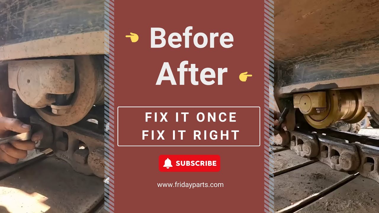 How to Replace Excavator Track Rollers | DIY Undercarriage Repair (Using FridayParts)