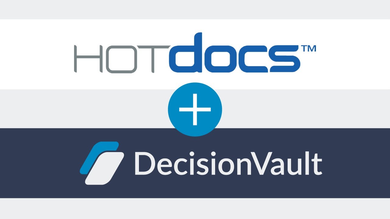 Demonstration of the DecisionVault - Hotdocs Advance Integration