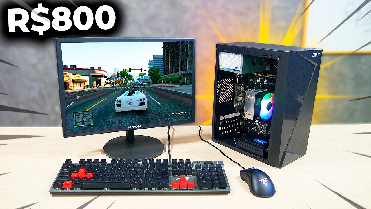 DESAFIO: PC GAMER BARATO DE R$800 - ESSE FOI O RESULTADO! 2025