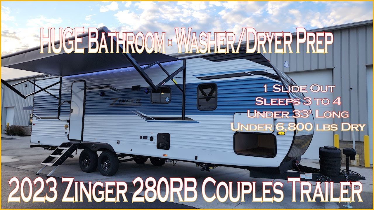 2023 Zinger 280RB Couples Trailer by Crossroads RV at Couchs RV Nation Zinger Camper Review Tour