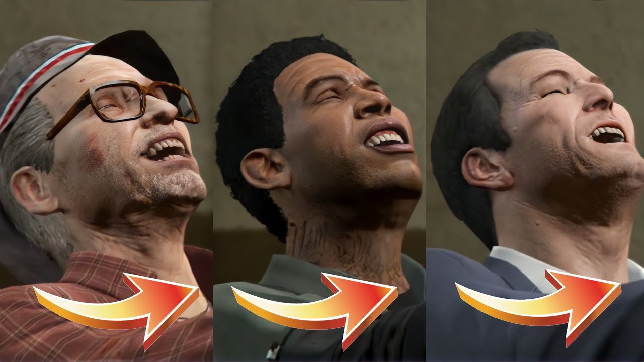 Every GTA 5 Character Laughs Hysterically