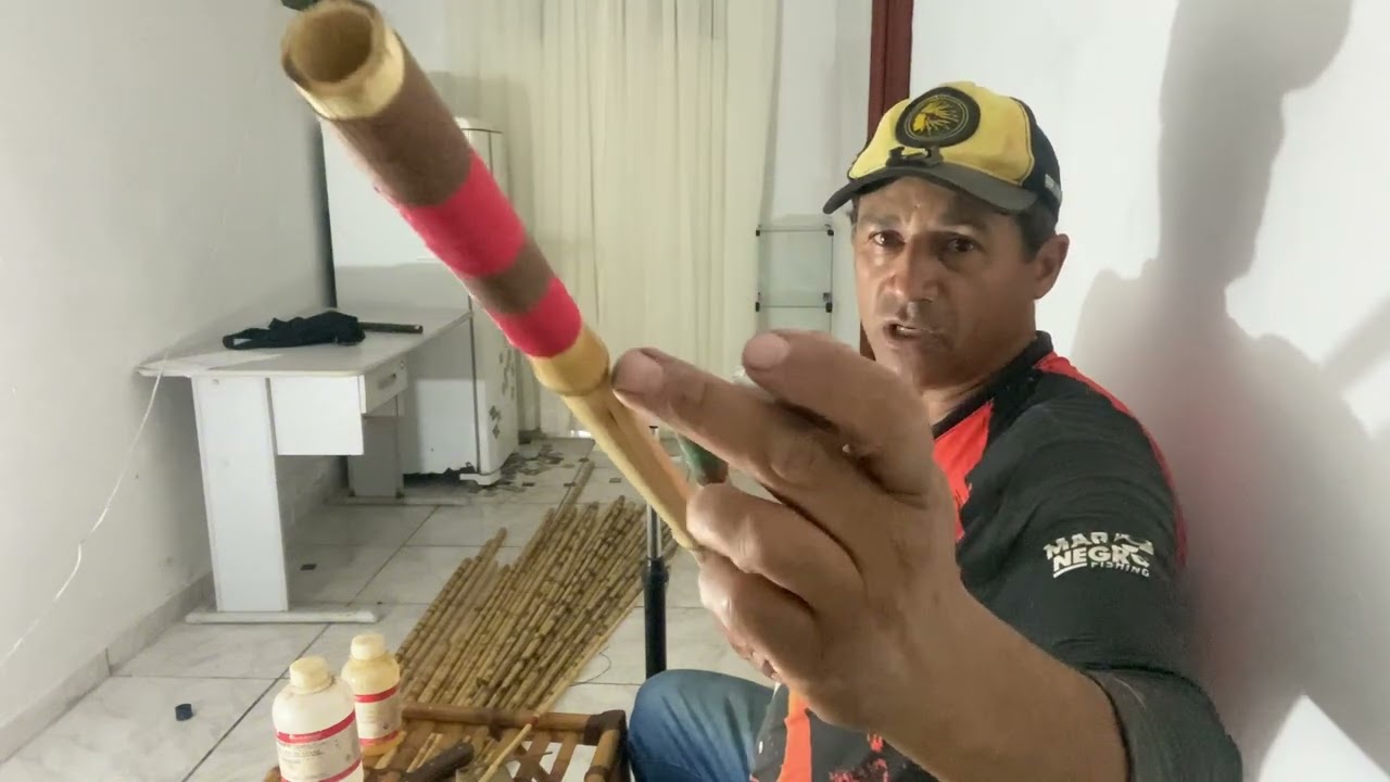 Fazendo vara de bambu de emenda #youtube #varadebambu #bambu #pescaria