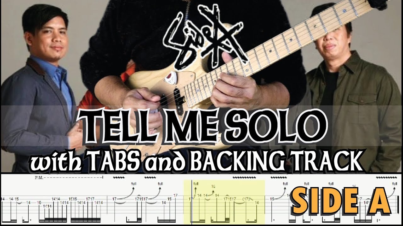 SIDE A BAND | TELL ME GUITAR SOLO with TABS and BACKING TRACK | ALVIN DE LEON (2019)